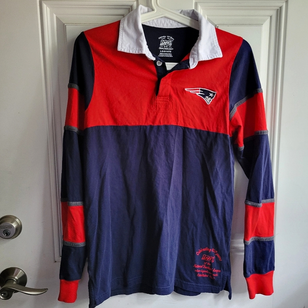 NFL 100 Years Long Sleeve Polo Shirt